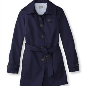 L.L. Bean Old Port Trench Coat Bright Navy Small